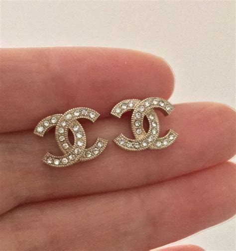 chanel earrings mini cc|authentic Chanel cc earrings.